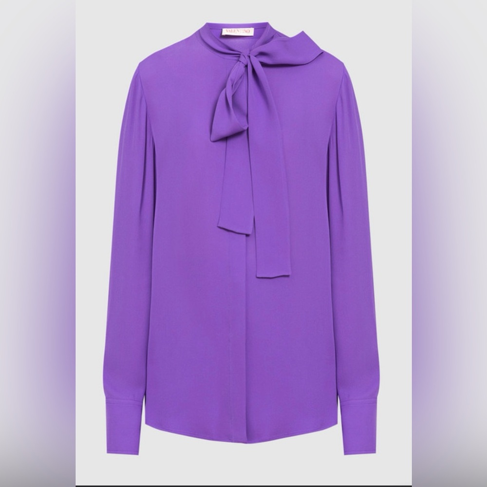 Valentino Lilac Silk Blouse
